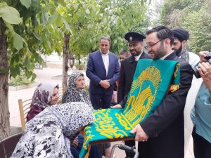 شمیم رضوی با حضور کاروان زیرسایه خورشید در ساوجبلاغ پیچید/پرچم رضوی دل‌های روستاییان را به حرم وصل کرد